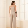 CONJUNTO MARROM COSTAS CONJUNTO BLUSA BOTÃO MARROM