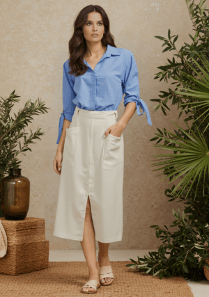 Camisa detalhe ilhós